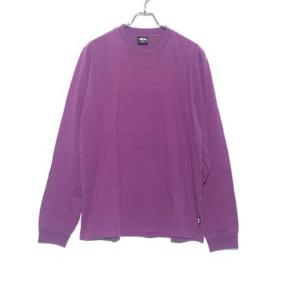 Stussy CREWNECK L/S TEE Purple