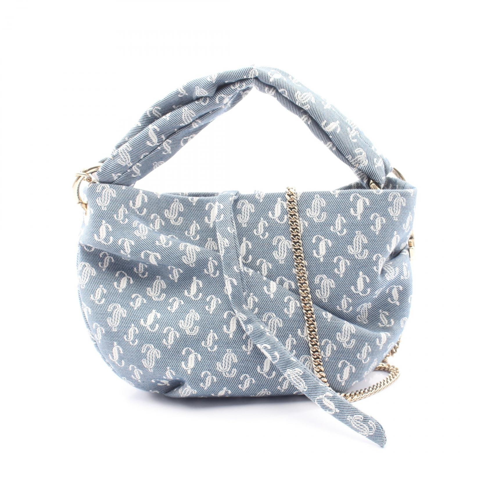 ジミーチュウ JIMMY CHOO BONNY ボニー 2WAY ハンドバッグ バッグ デニム レディース ブルー系 【中古】