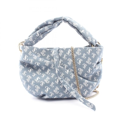 ジミーチュウ JIMMY CHOO BONNY ボニー 2WAY ハンドバッグ バッグ デニム レディース ブルー系 【中古】