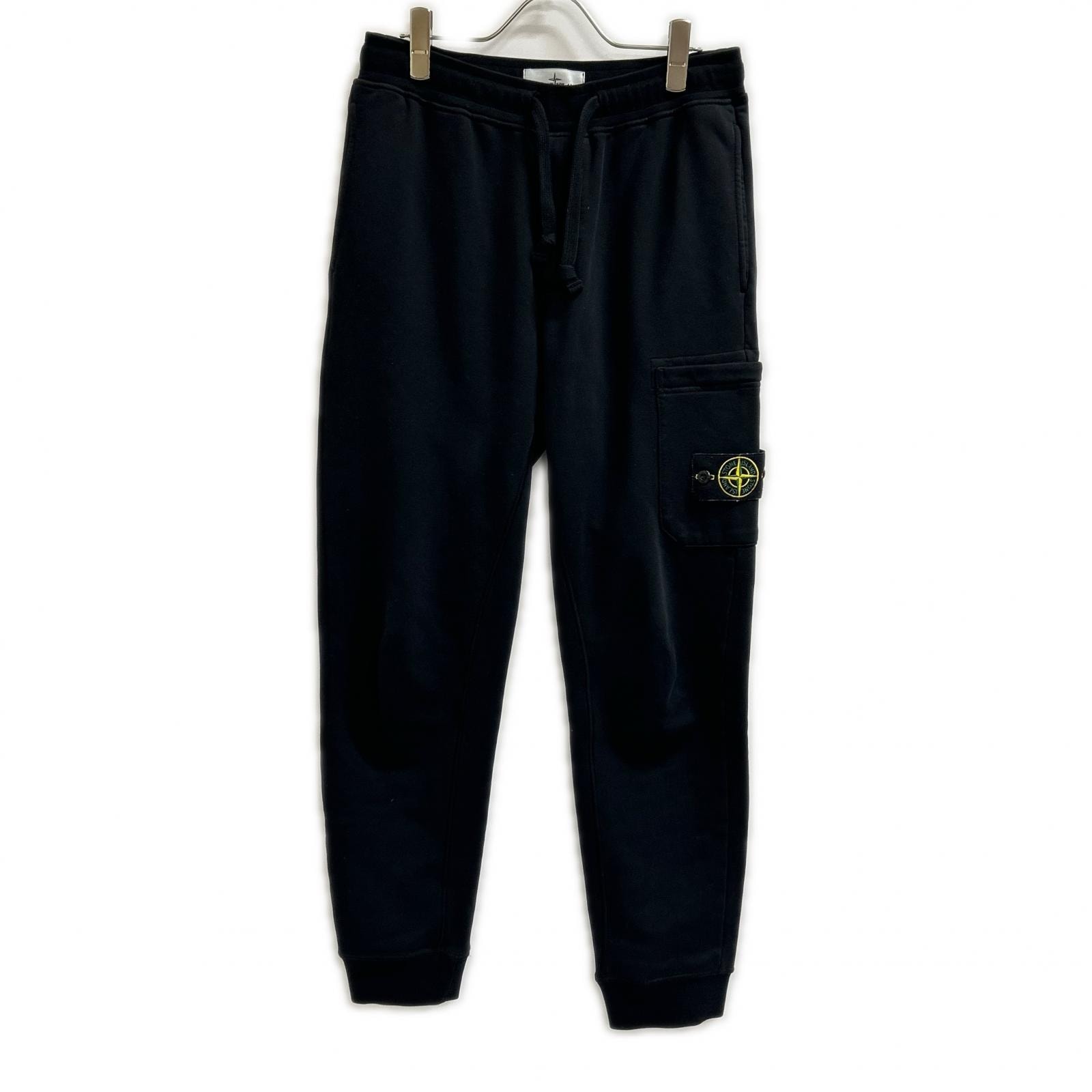 ストーンアイランド ブラック ORGANIC COTTON FLEECE ジョガーパンツ K2S156200010 S