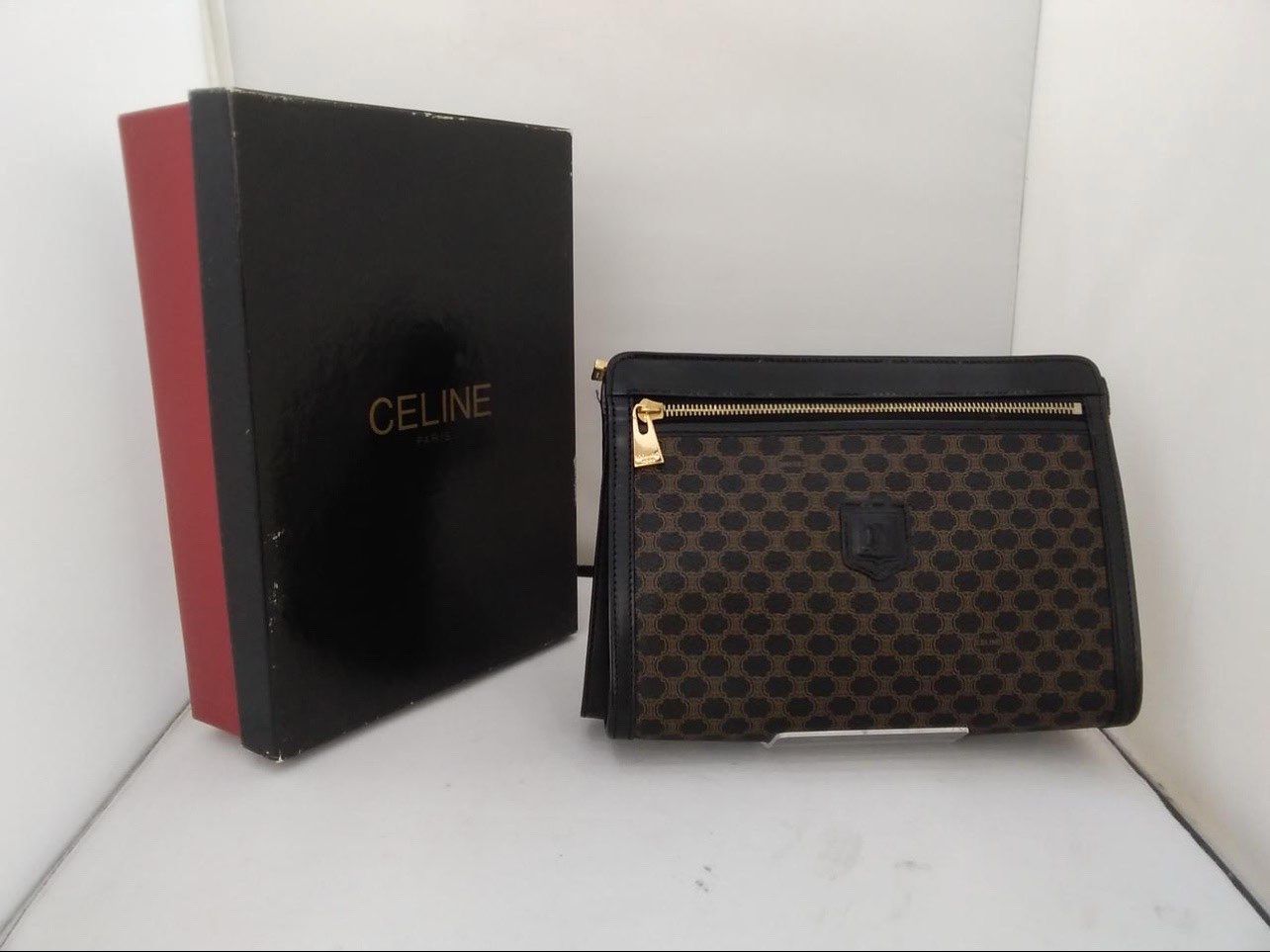 CELINE Macadam Clutch Bag "Black"