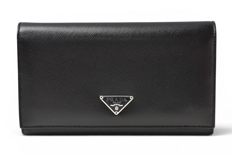 プラダ 財布 PRADA 長財布 M608 SAFFIANO/レザー NERO/ブラック ヴィンテージ【中古】