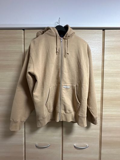 Supreme Double Hood Facemask Zip Up Hooded Sweatshirt "Light Brown"