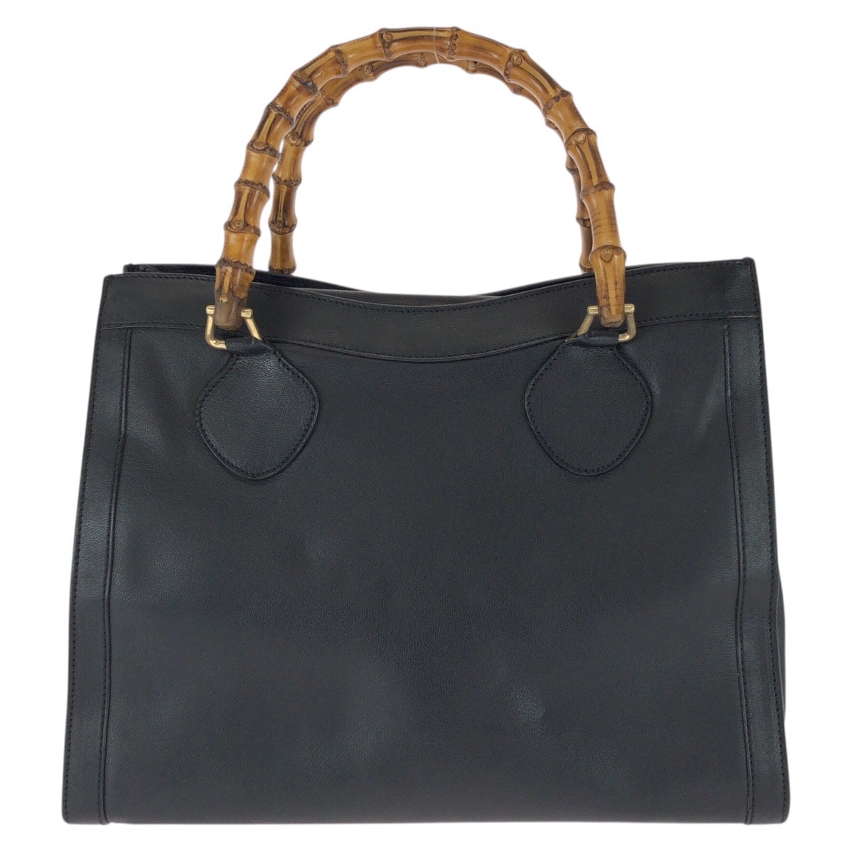 GUCCI グッチ バンブー ブラック 黒 ゴールド金具 レザー トートバッグ ハンドバッグ 604235 【中古】