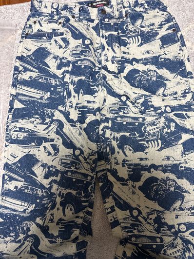 Supreme x HYSTERIC GLAMOUR Cars Baggy Jean "Navy"