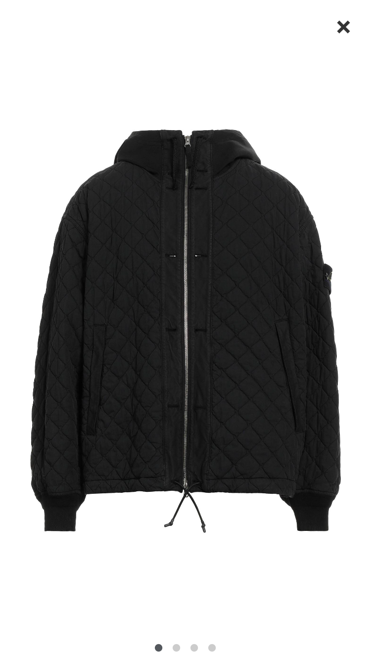 Stone Island 40133 50 Fili Quilted-TC Lightweight Brushed Nylon Cotton Canvas Padded Hood Jacket - 23FW "Lead"