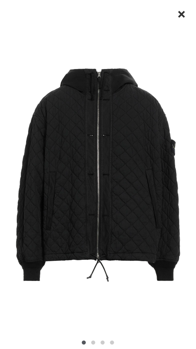Stone Island 40133 50 Fili Quilted-TC Lightweight Brushed Nylon Cotton Canvas Padded Hood Jacket - 23FW "Lead"