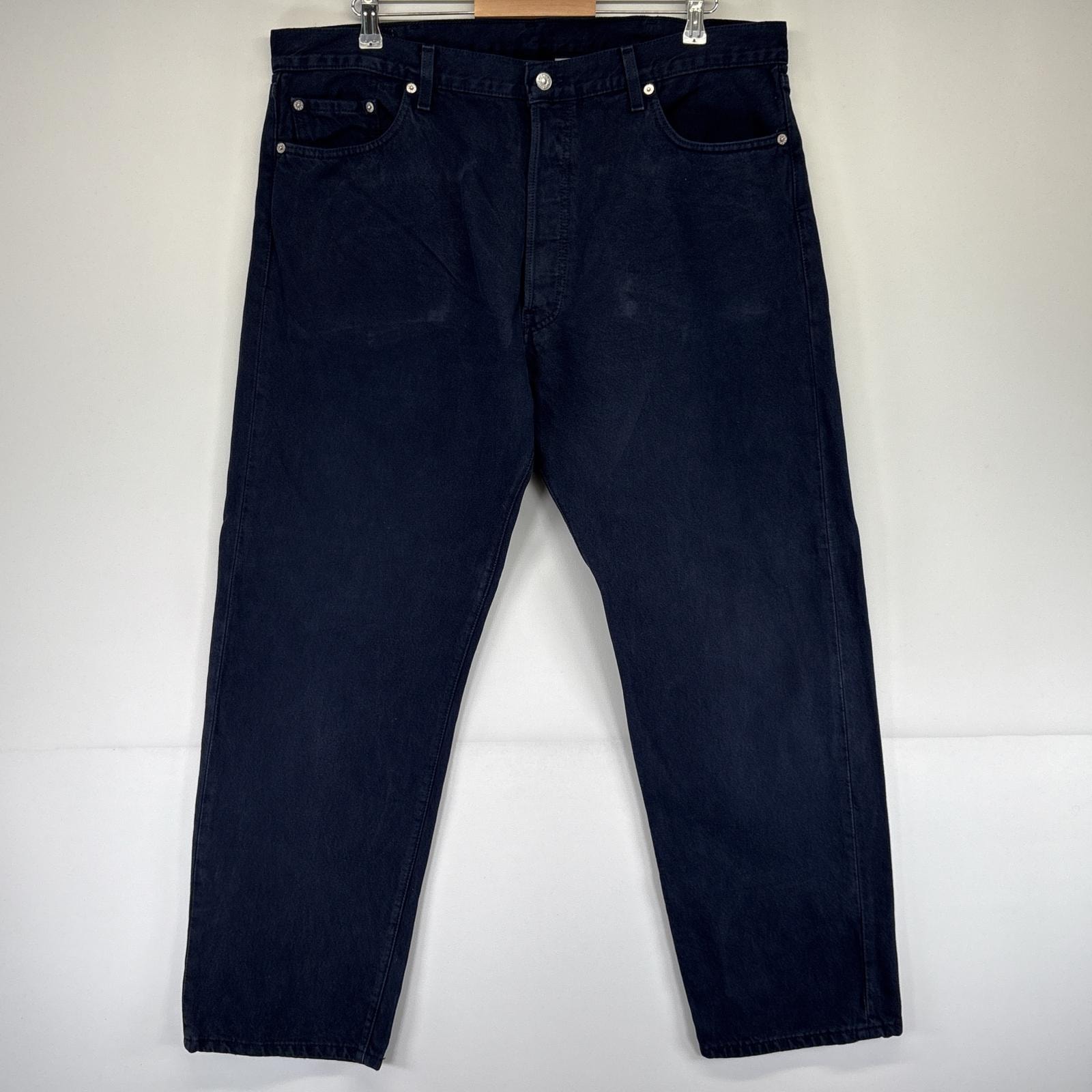 古着 リーバイス Levi's デニムパンツ 501 ストレート ボタンフライ ジーンズ ジーパン 5ポケット 長ズボン 大きいサイズ w40 L30  ネイビー メンズ