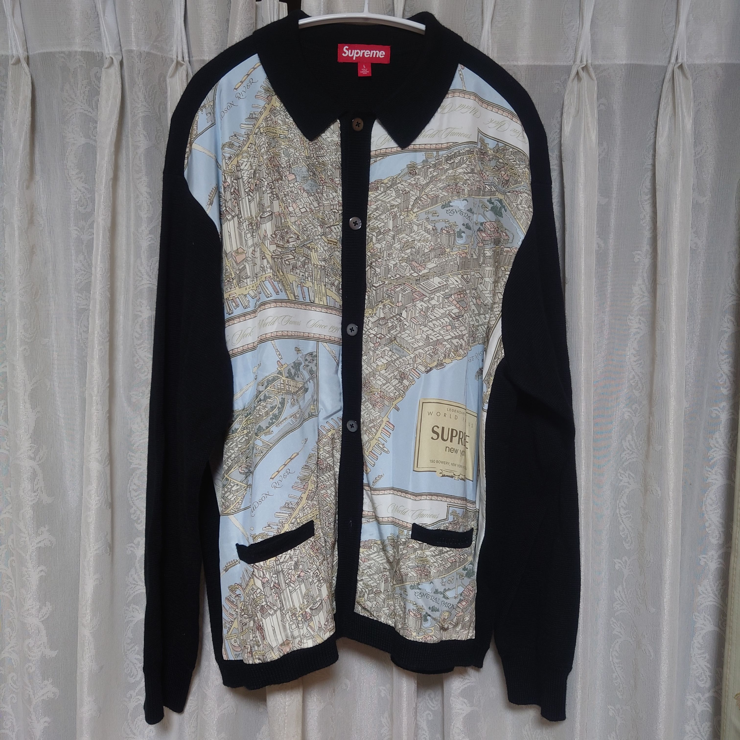 Supreme Silk Map Cardigan 