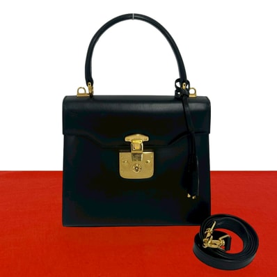 GUCCI グッチ レディロック レザー ショルダーバッグ ブラック
94132