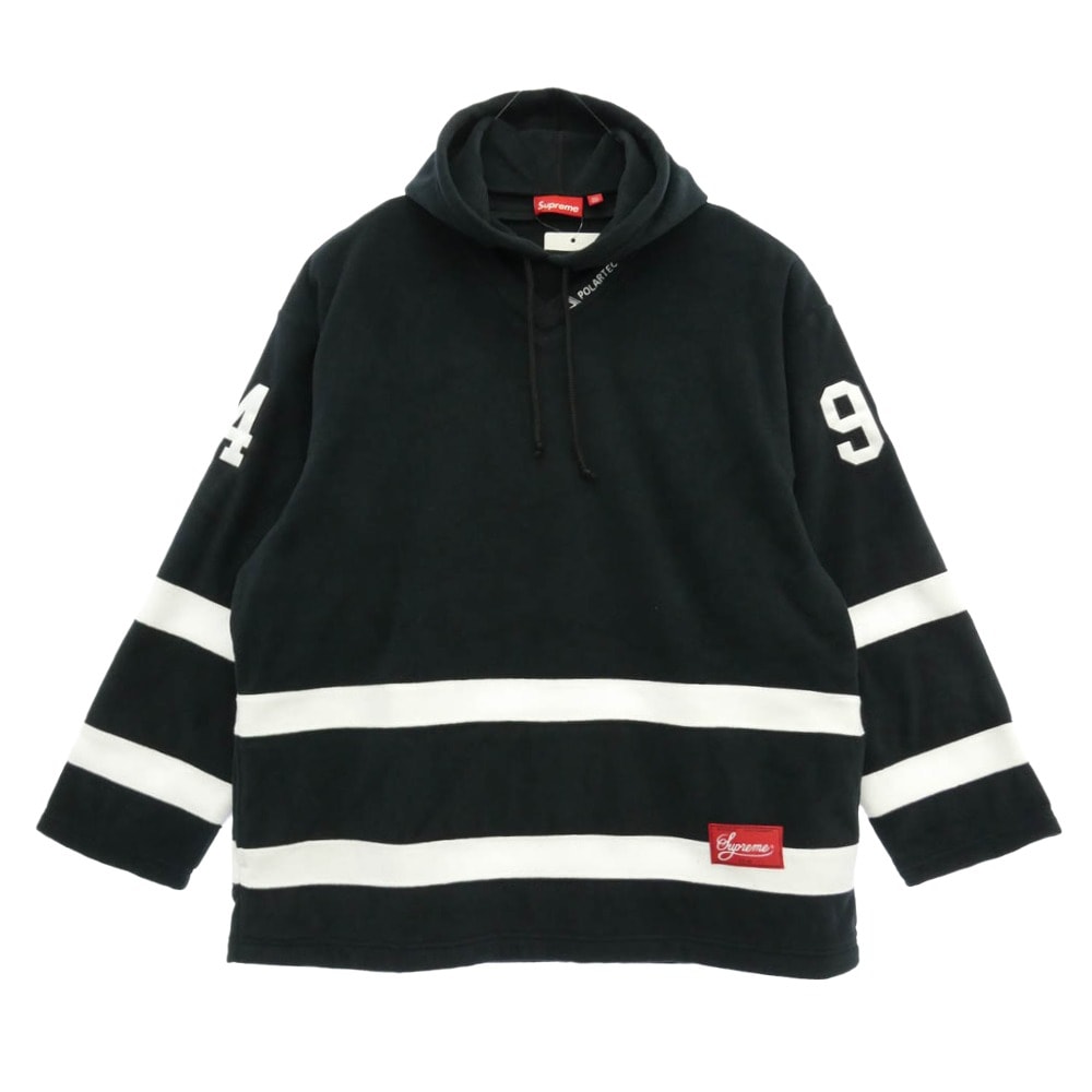 Supreme シュプリーム 25AW Polartec Hooded Hockey Jersey ポーラテック フーデッド ホッケージャージ パーカー ブラック系 L【中古】