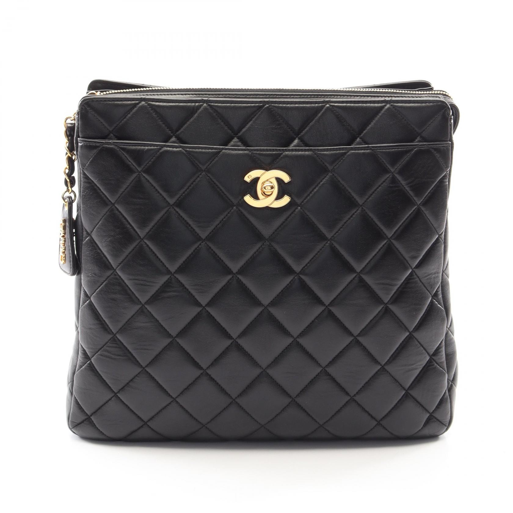 シャネル CHANEL マトラッセ リュックサック バックパック バッグ ラムスキン(羊革) レディース ブラック系 【中古】