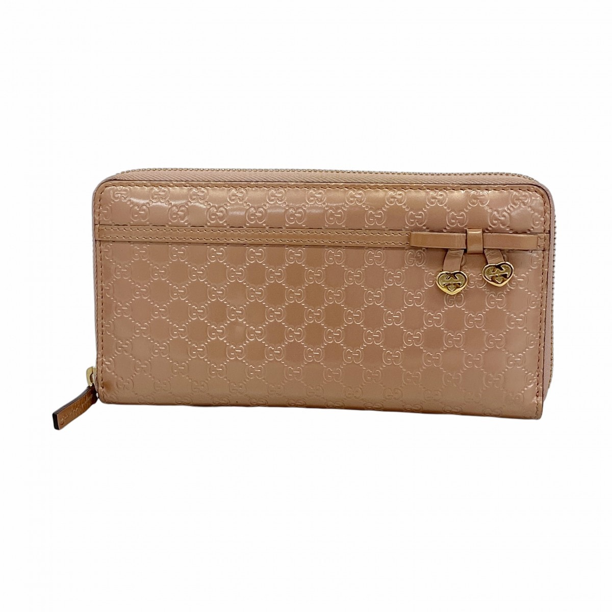 美品✨グッチ◇薄型フラップ長財布　マイクロシマゴールド金具クリームアイボリー C (やや傷や汚れあり)】【6ee6011-k】グッチ 長財布 マイクロ