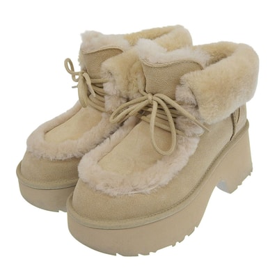 アグ エスミー レース アップ ESMEE LACE UP スエード ブーツ レディース ベージュ 25cm 1171532 8(US)