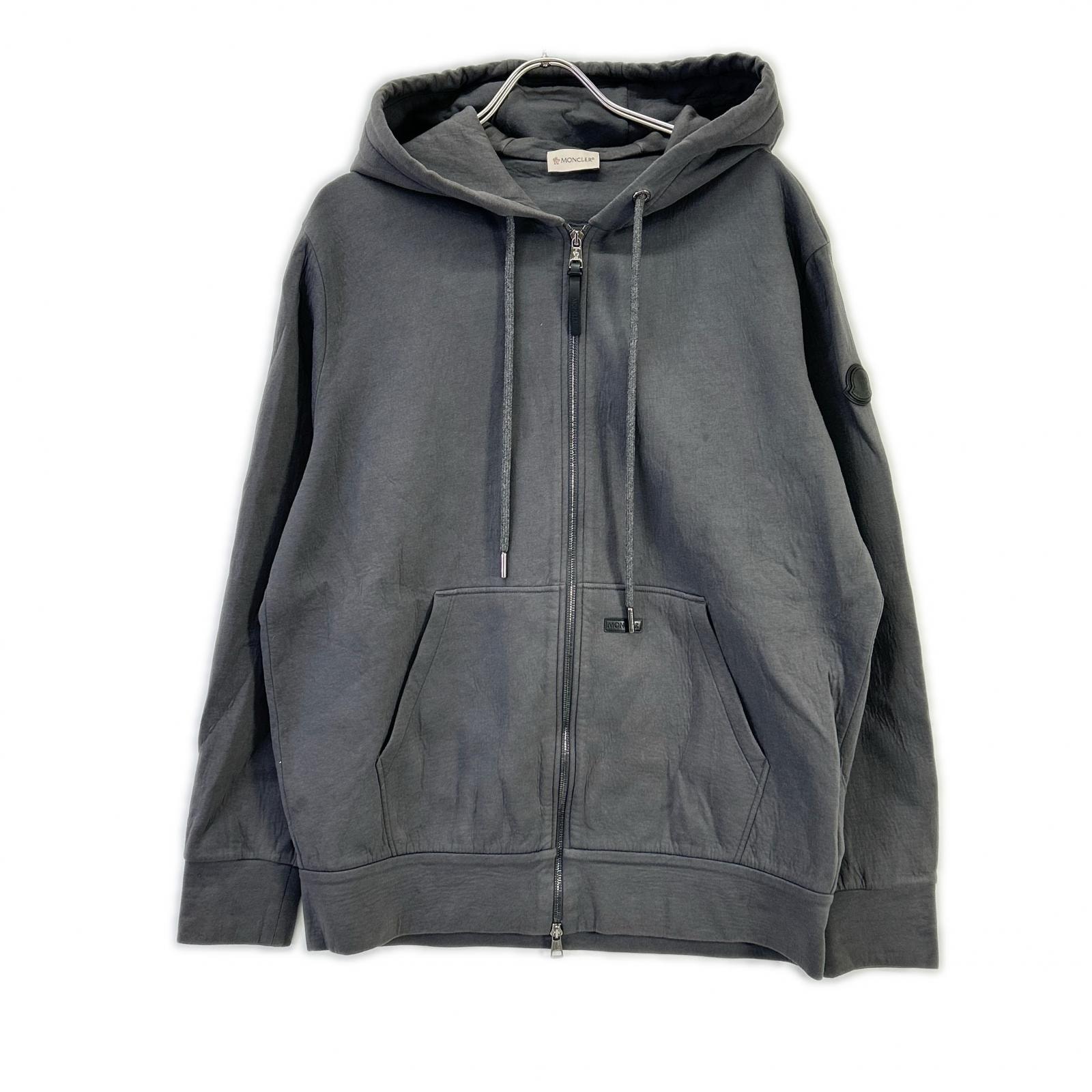 モンクレール 23年製 FELPA APERTA CON CAPPUCCIO ジップアップパーカー C