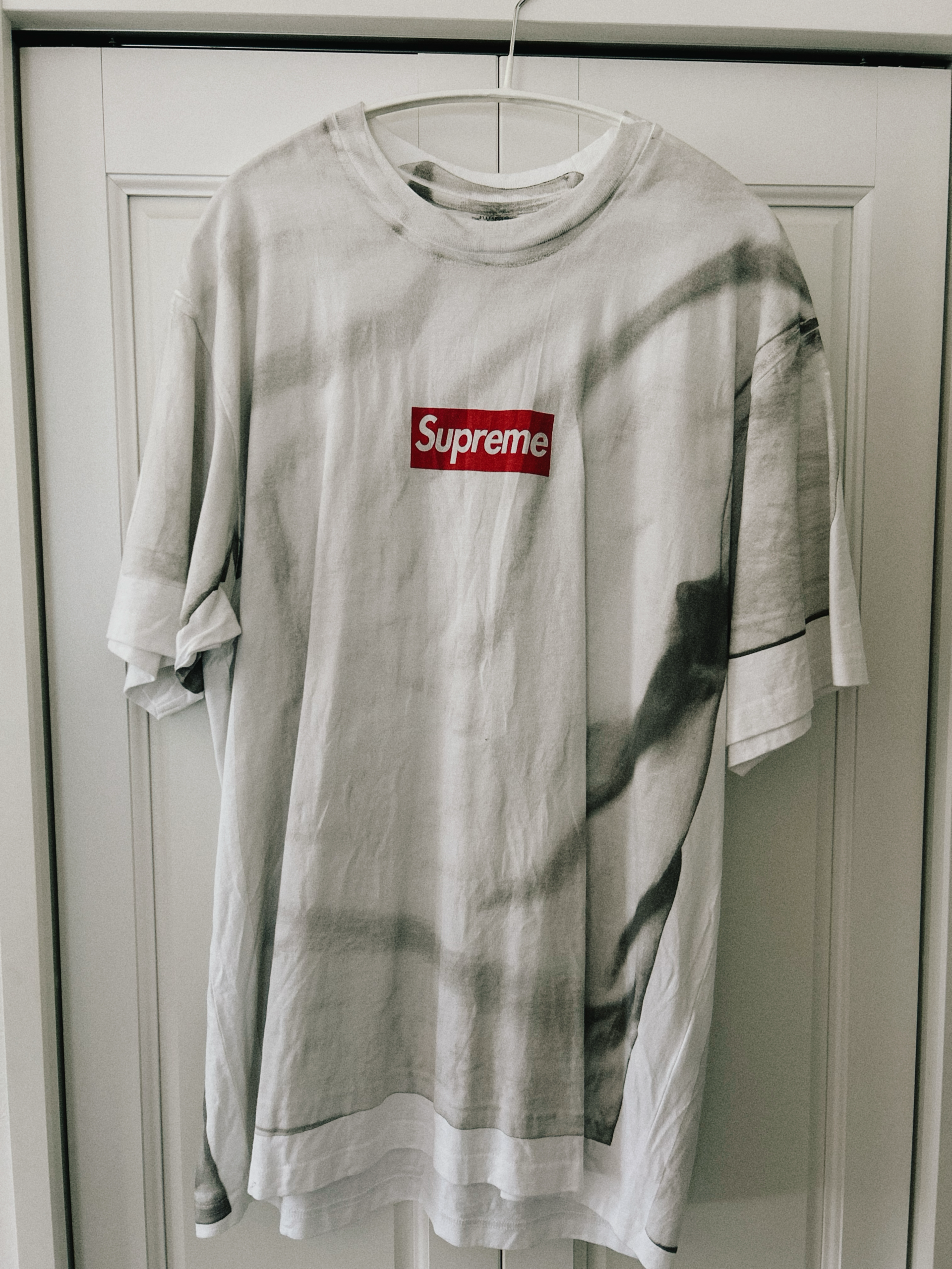 Supreme x MM6 Maison Margiela Box Logo Tee "White"
