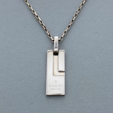 GUCCI グッチ Gマークネックレス SV925 ネックレス 145170 シルバー925 シルバー メンズ【中古】