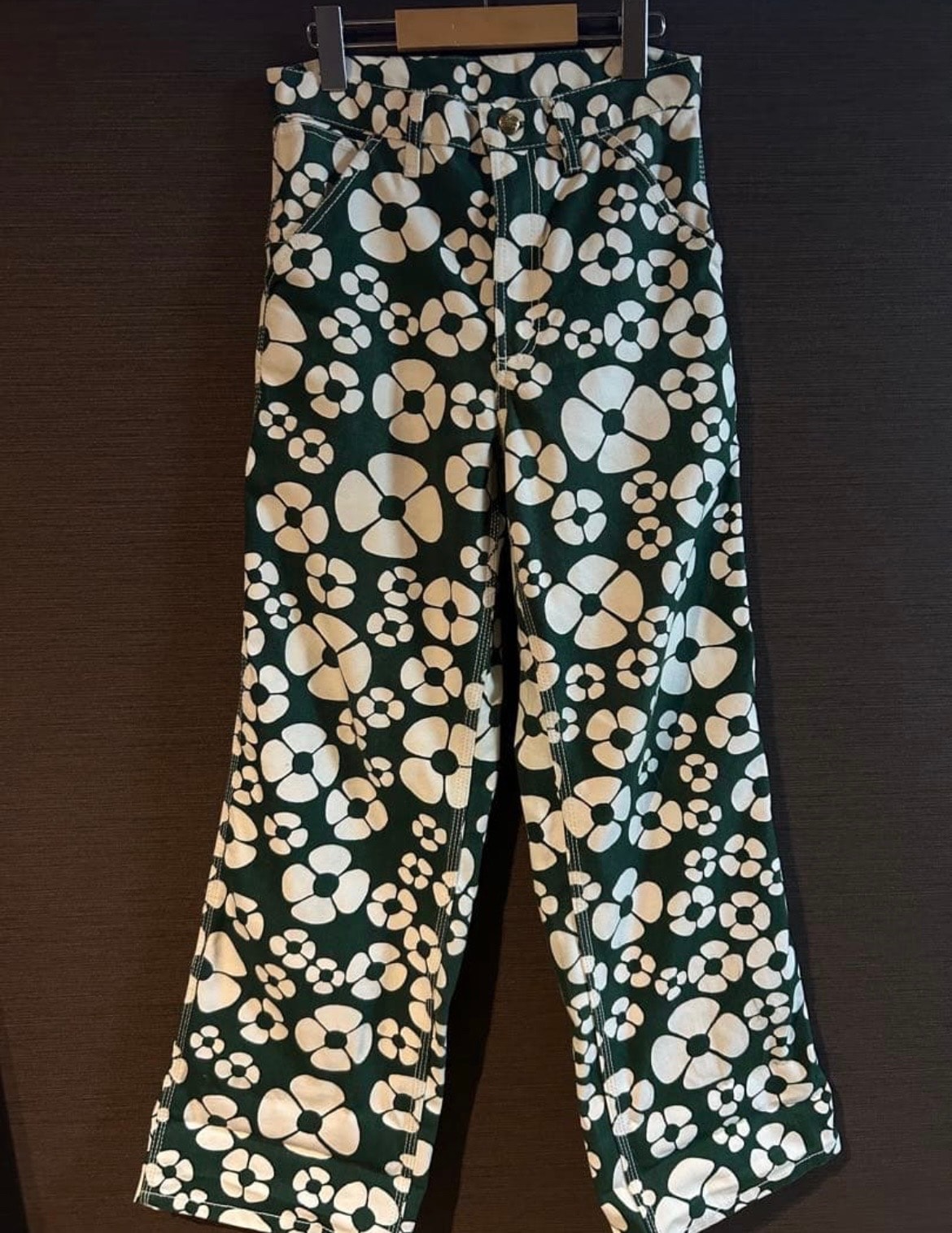 Marni x Carhartt WIP Green Floral Trousers "Forest Green"