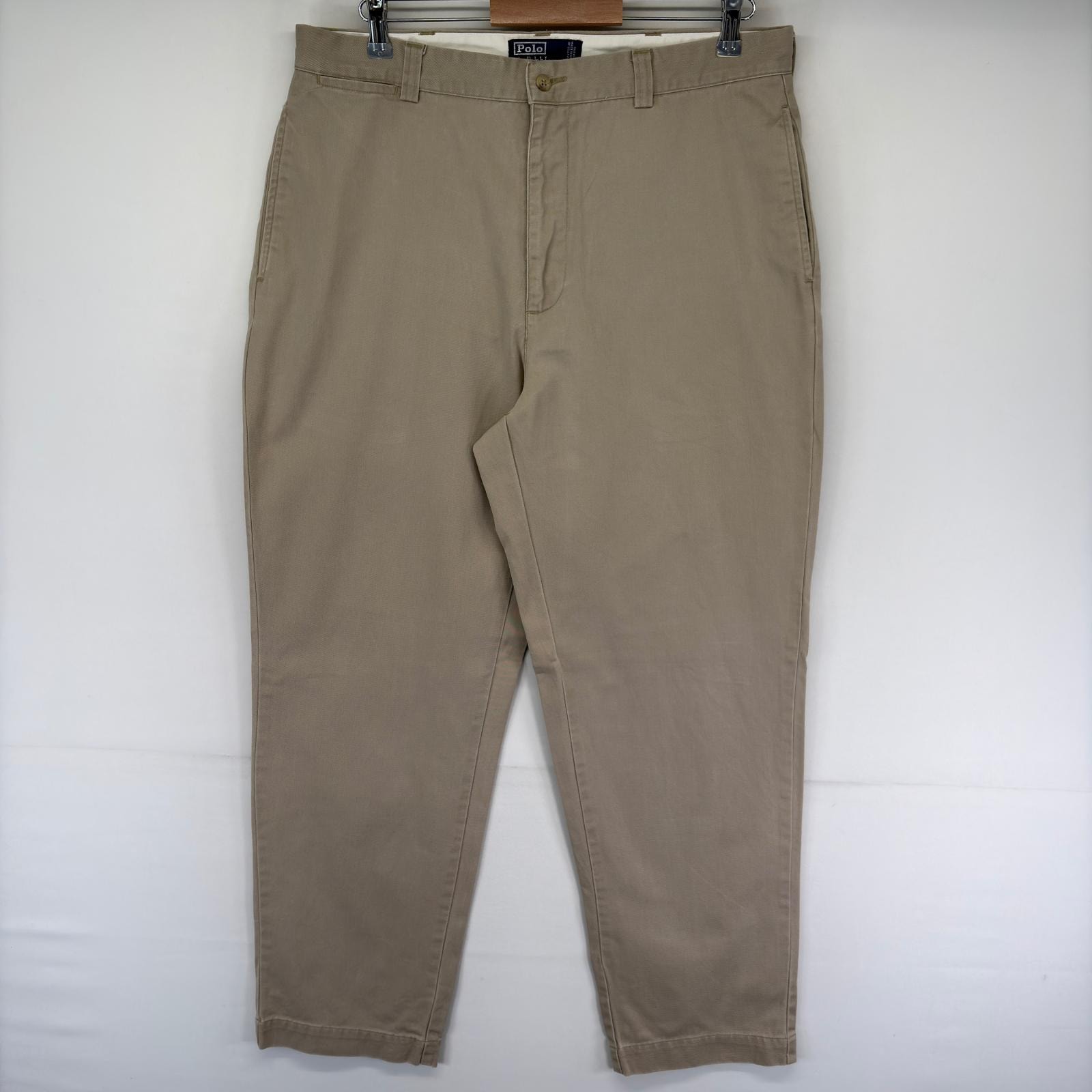 古着 ポロバイラルフローレン Polo by Ralph Lauren パンツ チノパン ワンポイント ジップフライ ポロチノ w36 L32  ベージュ系 メンズ