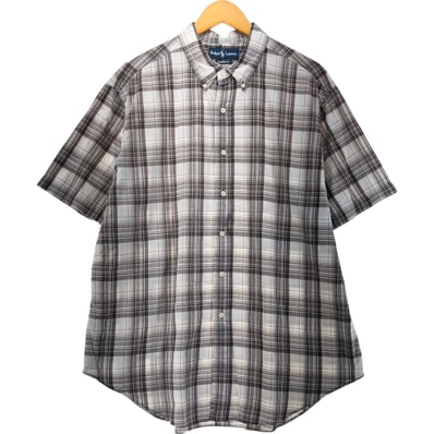 古着 ラルフローレン Ralph Lauren CLASSIC FIT 半袖 ボタンダウン チェックシャツ メンズXL相当/eaa553854