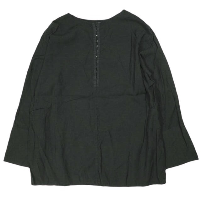 ADAM ET ROPE アダムエロペ 24AW 2WAYリネンロンTEEブラウス GAH24000 Free ブラック 長袖 シャツ 前後2WAY トップス g24573