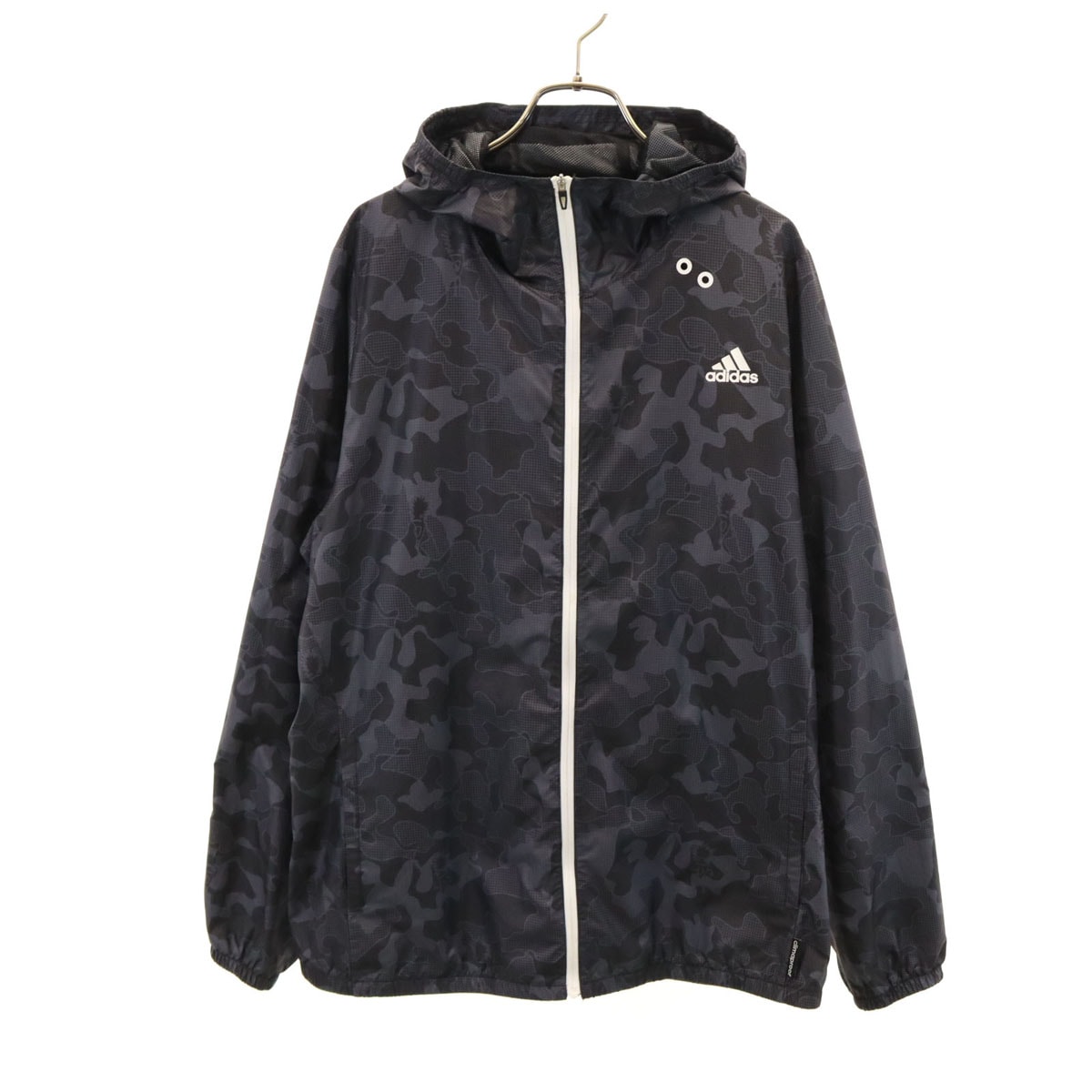adidas アディダス カモフラ柄 長袖 ウインドブレーカー 2XO チャコールグレー 迷彩 ジャケット