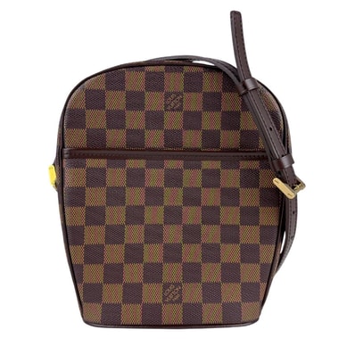 ルイ ヴィトン LOUIS VUITTON 斜め掛けショルダーバッグ ダミエ イパネマPM ダミエキャンバス ブラウン ゴールド レディース N51294【中古】 z6924