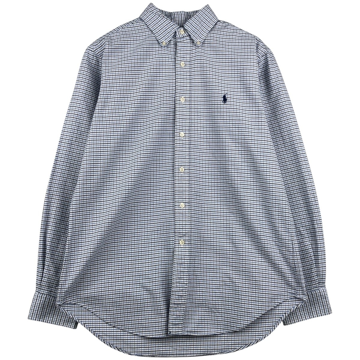 古着 ラルフローレン Ralph Lauren CLASSIC FIT 長袖 ボタンダウンチェックシャツ メンズM相当/eaa458787