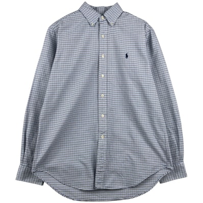 古着 ラルフローレン Ralph Lauren CLASSIC FIT 長袖 ボタンダウンチェックシャツ メンズM相当/eaa458787