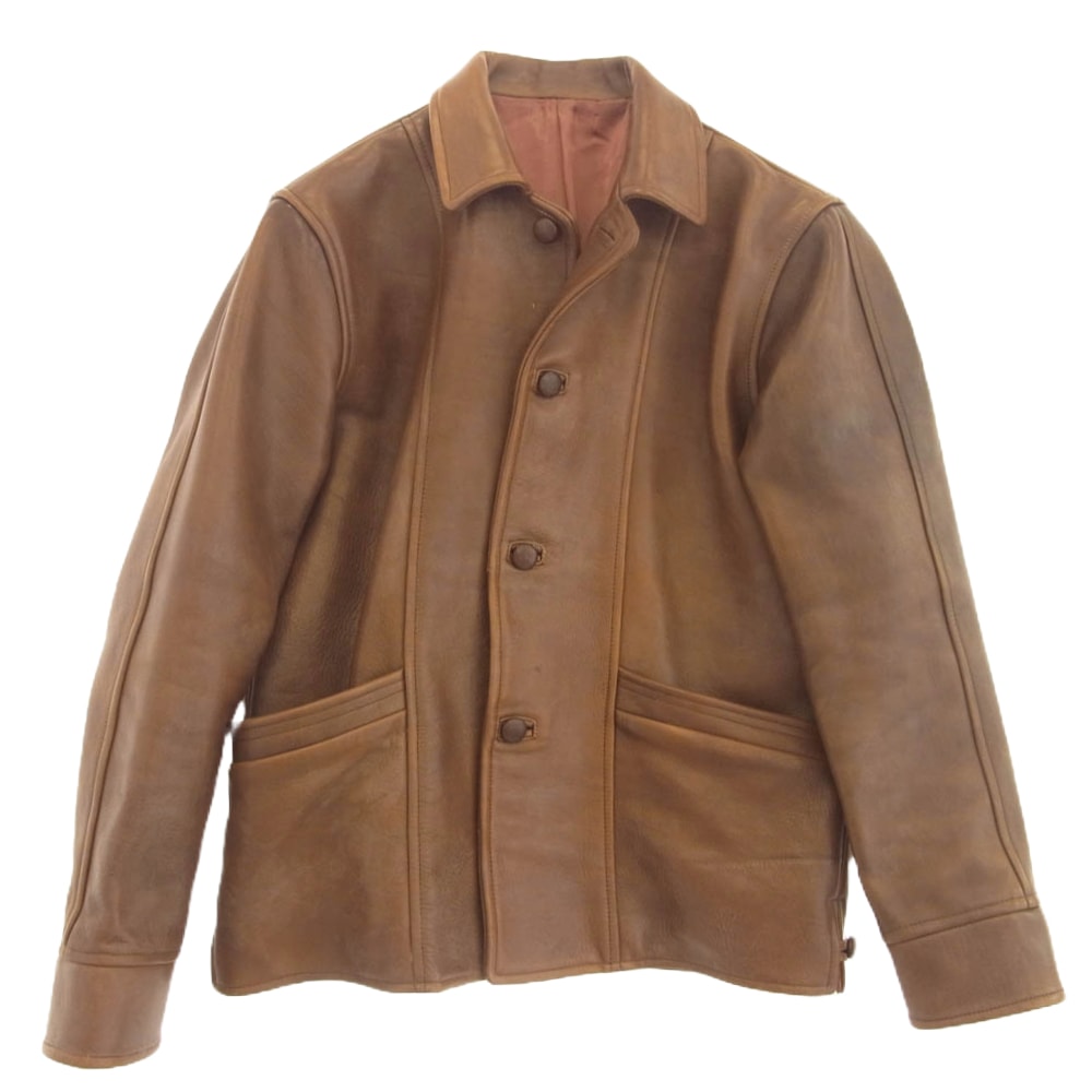 TENDERLOIN テンダーロイン レザージャケット T-HIDE ホースハイド レザージャケット ブラウン系 S【中古】