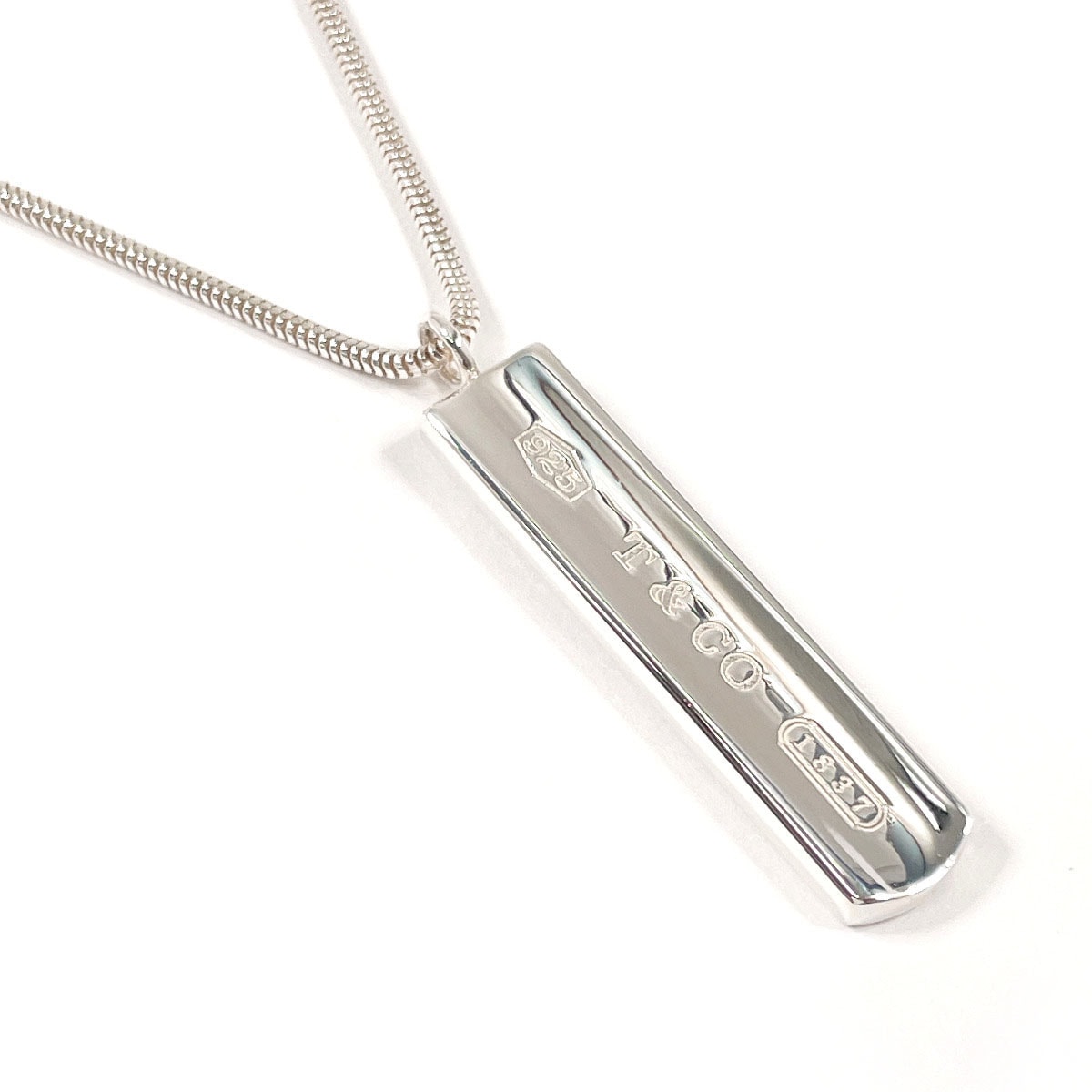 ティファニー ネックレス 1837 バー ペンダント  シルバー