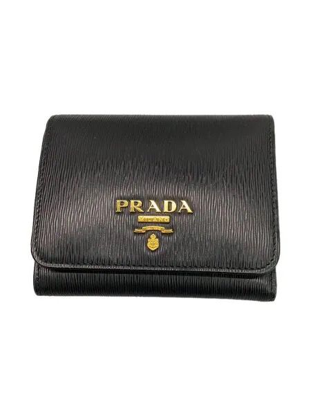 PRADA Vitello Move Bicolor Wallet "Black/Red"