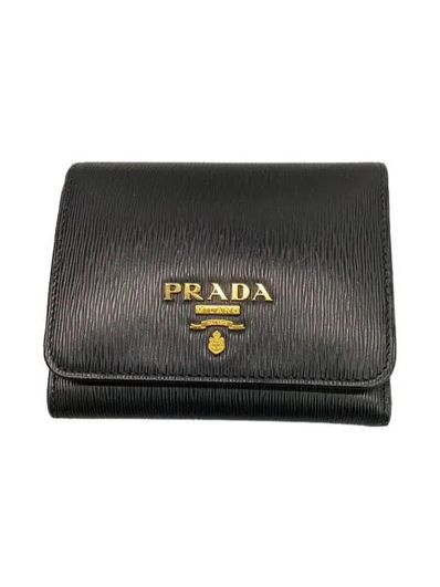 PRADA Vitello Move Bicolor Wallet "Black/Red"