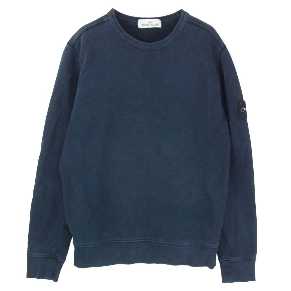 STONE ISLAND ストーンアイランド 18AW 691562720 Crew Neck Sweatshirt ワッペン付き クルーネック スウェット トレーナー ネイビー系 M【中古】