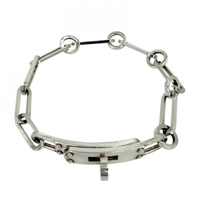 HERMES エルメス ブレスレット チェーン ケリーシェーヌシンプルトゥール アクセサリー ジュエリー 19サイズ シルバー925 メンズ 約26.3g【中古品】