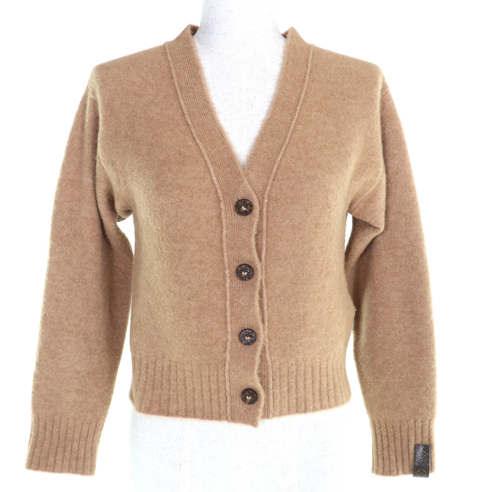 極美品 ルイヴィトン カーディガン ヤクウール ブラウン XS FQKC13