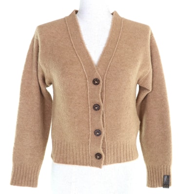 極美品 ルイヴィトン カーディガン ヤクウール ブラウン XS FQKC13