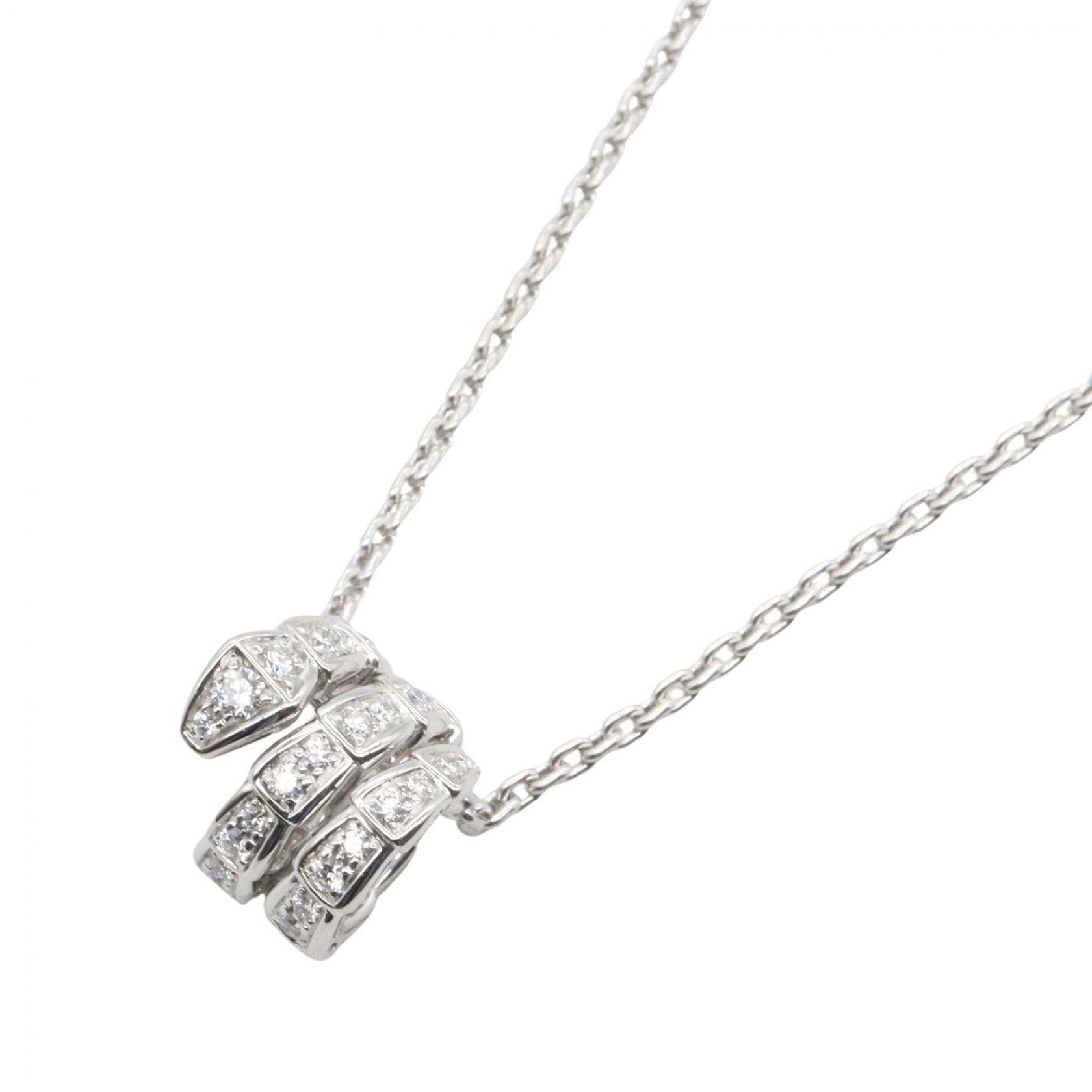 ブルガリ BVLGARI セルペンティヴァイパー ダイヤ ネックレス ネックレス ジュエリー K18WG(ホワイトゴールド) ダイヤモンド レディース シルバー系 / クリア系 357796 【中古】