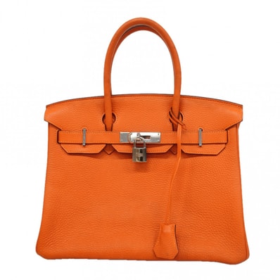 ★最終価格★SALE【6fc4444】エルメス ハンドバッグ バーキン30 トゴ オレンジ シルバー金具 □N刻印【中古】レディース
