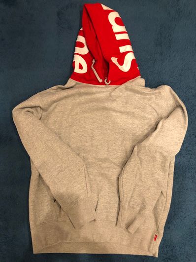 Supreme Contrast Hooded Sweatshirt "Grey"