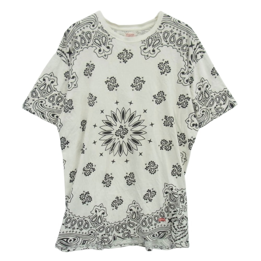 Supreme シュプリーム Tシャツ 22AW × Hanes ヘインズ Bandana Tagless Tees バンダナ 半袖 Tシャツ M【中古】