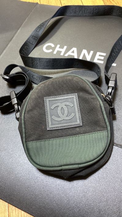 CHANEL Sports Line Pouch "Beige/Black"