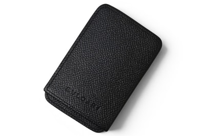 ブルガリ カードケース/名刺入れ メンズ グレインレザー ブラック BVLGARI 26242【中古】