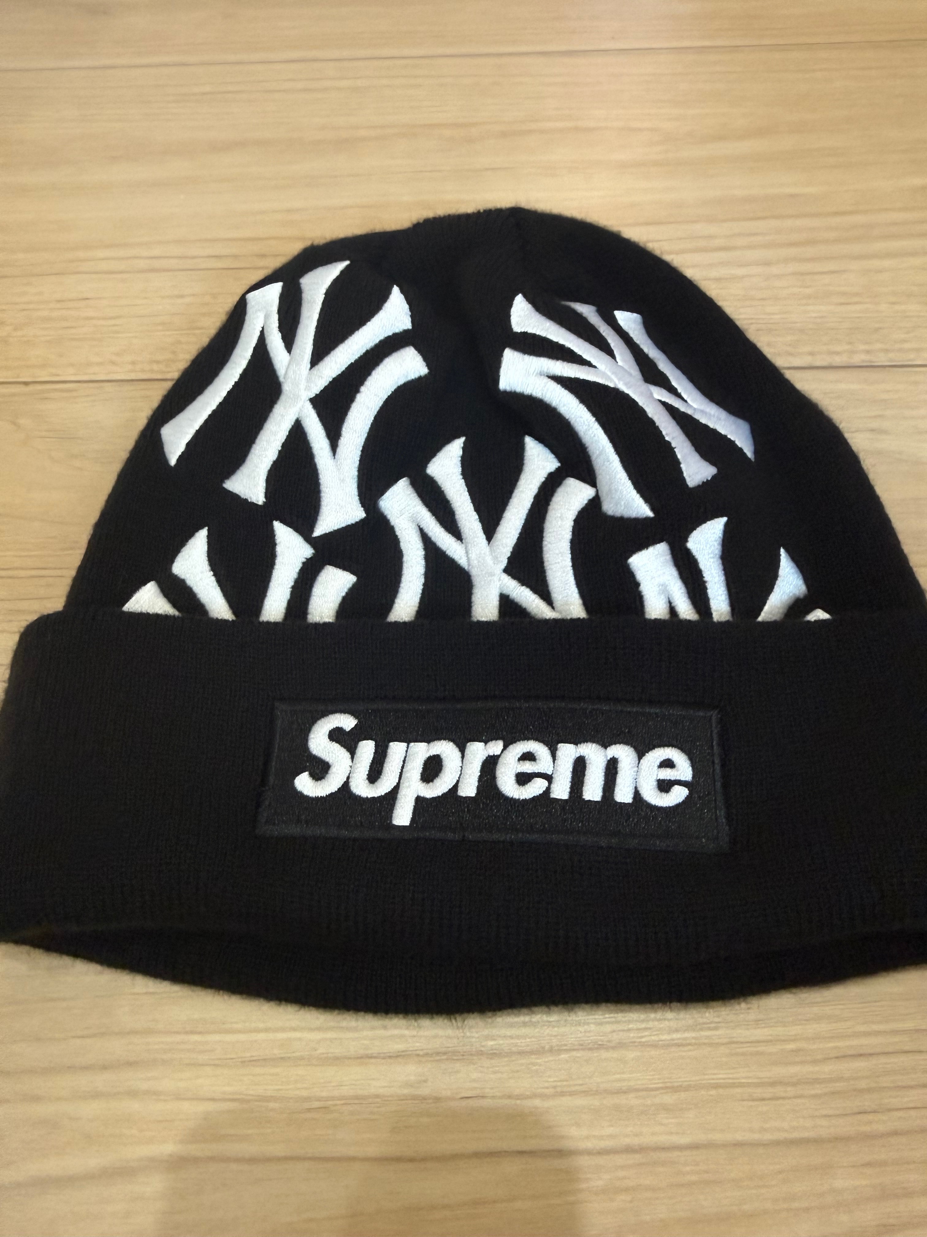 シュプリーム ニューヨーク ヤンキース ニューエラ ボックス ロゴ ビーニー "ブラック"