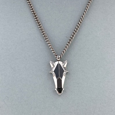 HERMES エルメス デストリエ メタル バッファローホーン ネックレス ネックレス H077343FPAA メタル バッファローホーン 2023年 メンズ【中古】