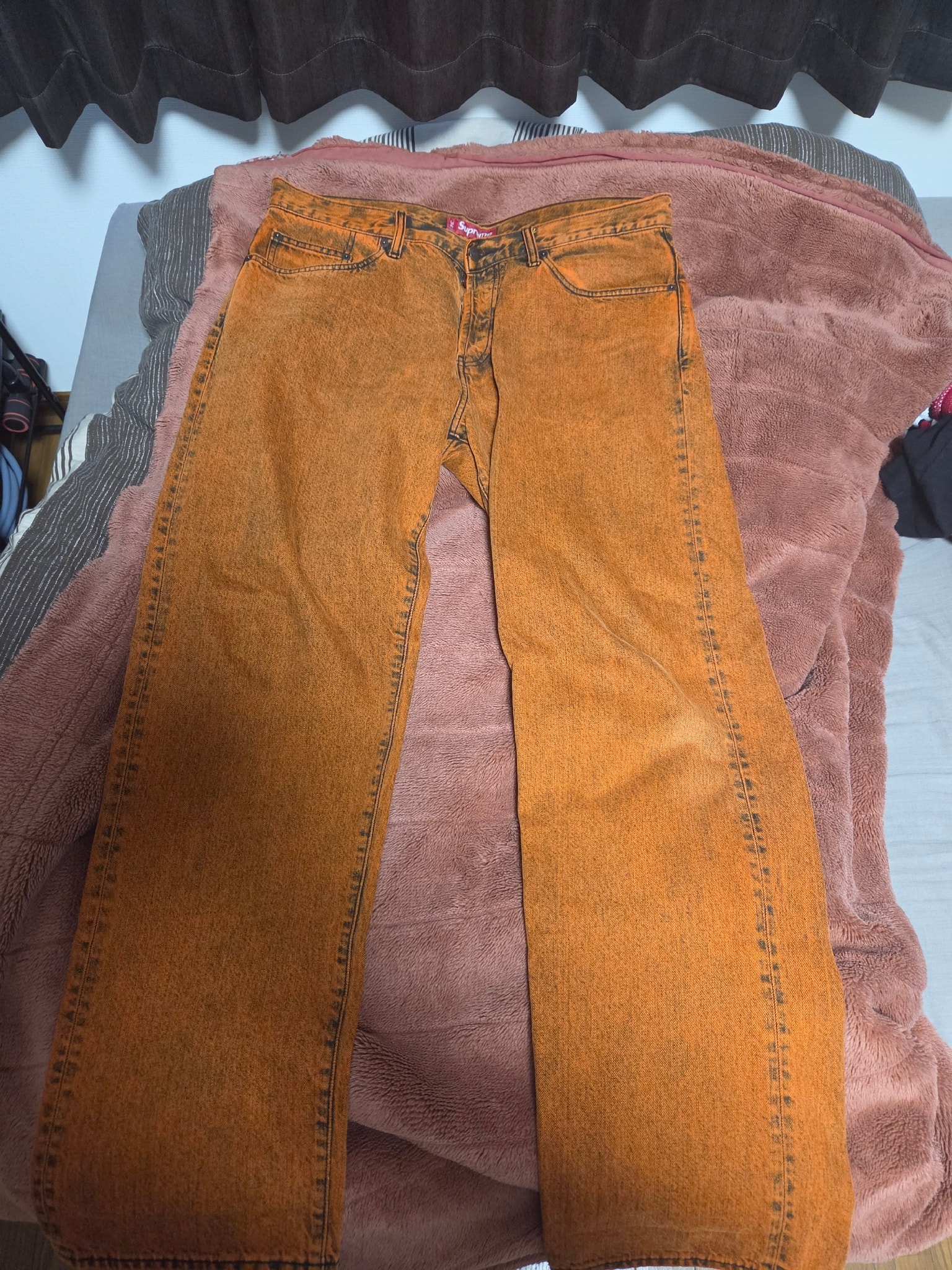 Supreme Regular Jean (25FW) "Overdyed Orange"
