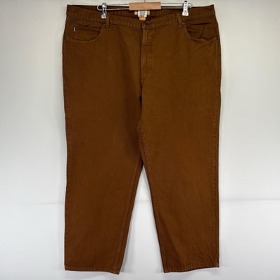古着 エルエルビーン L.L.Bean パンツ テーパード デニム ジーパン 5ポケット カラーパンツ w46×L29 ブラウン系 メンズ
