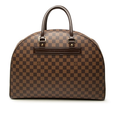 ルイ ヴィトン ダミエ ノリータ24 ハンドバッグ ボストンバッグ N41454 ブラウン PVC レザー レディース LOUIS VUITTON 中古