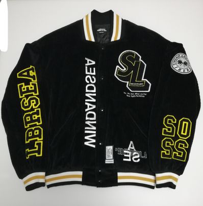 WIND AND SEA x LIBERE Varsity Jacket "Black"