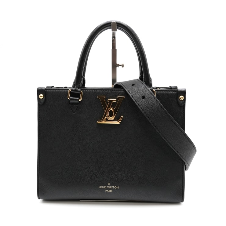 LOUIS VUITTON(ルイ・ヴィトン)ロック&ゴー ハンドバッグ ショルダーバッグ 2WAY ノワール ブラック グレインカーフレザー ゴールド金具 レディース【中古】